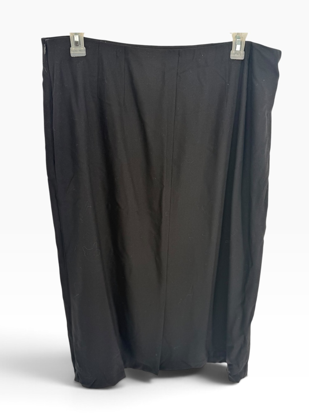 Eileen Fisher Women’s Black Wool Blend Pencil Straight Skirt Size 1X Career Work